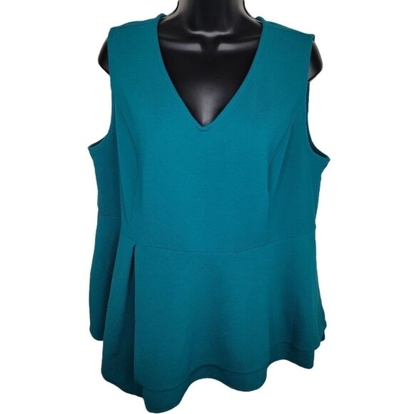 Lane Bryant sleevless peplum top 18/20 - Picture 1 of 6